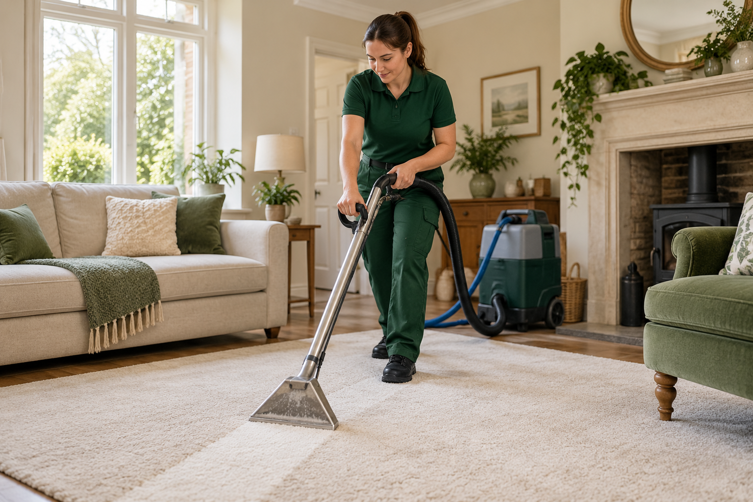 Illustrative professional carpet and rug cleaning